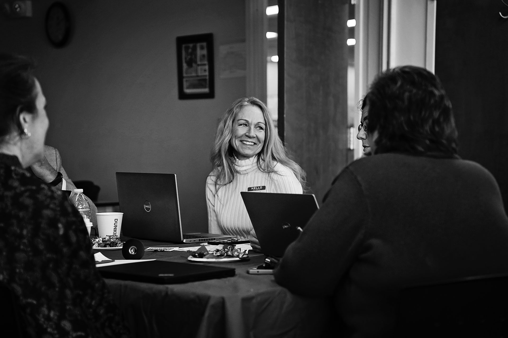 Teachers working at a table together