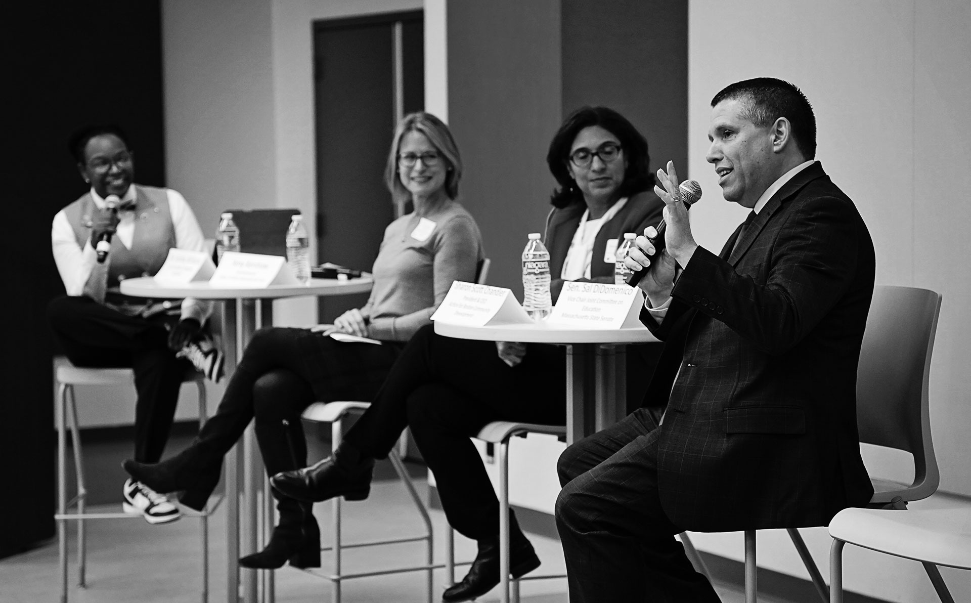 Teachers at a panel